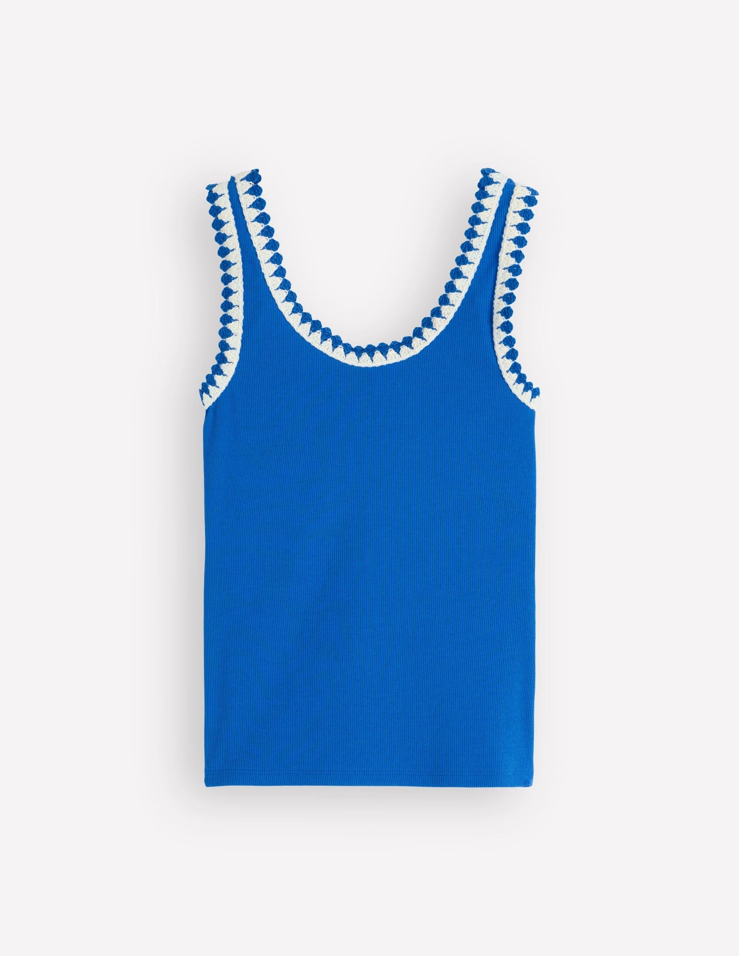 Maddie Trim Detail Vest-Kingfisher Blue
