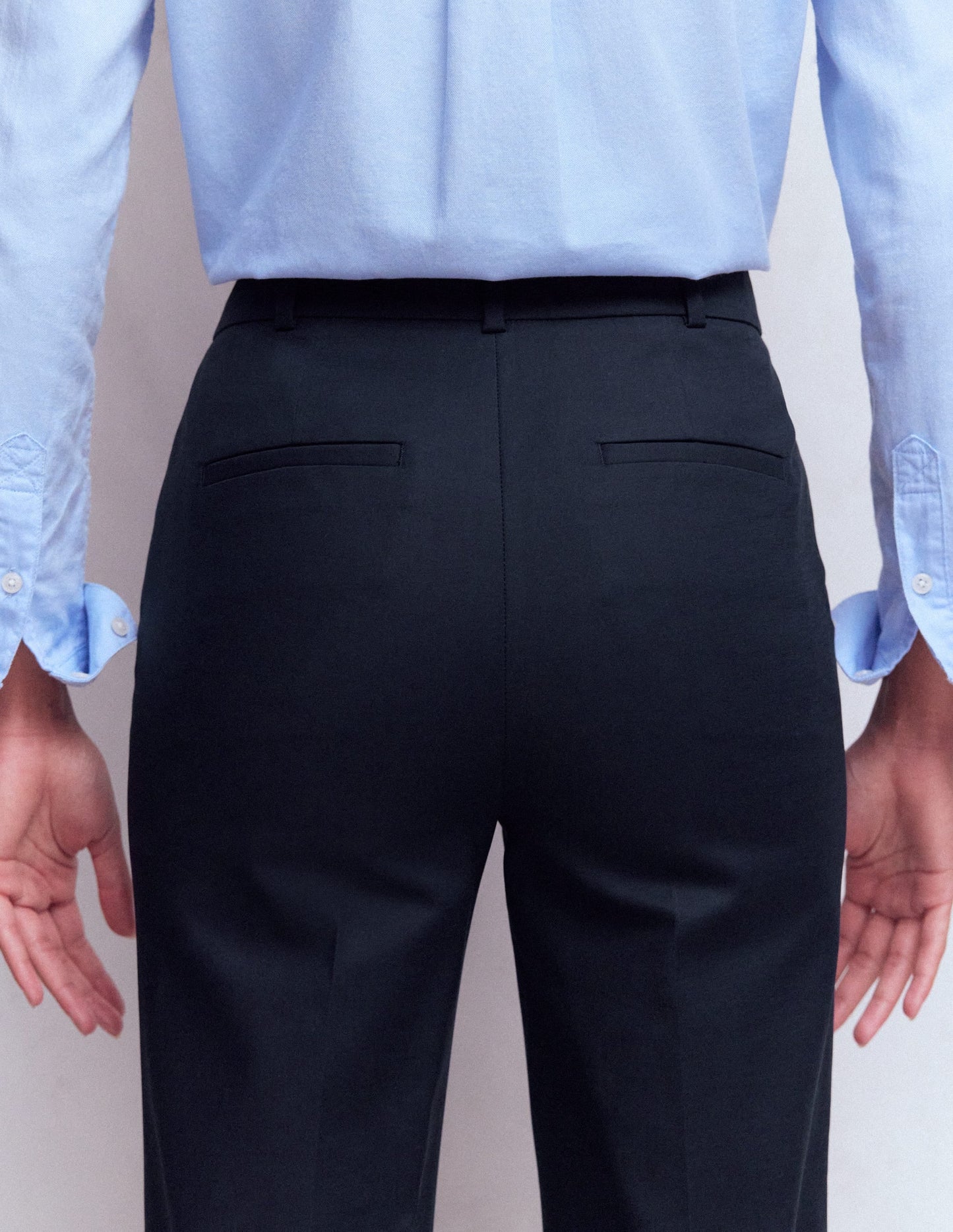 Canonbury Cotton 7/8 Trousers-Navy