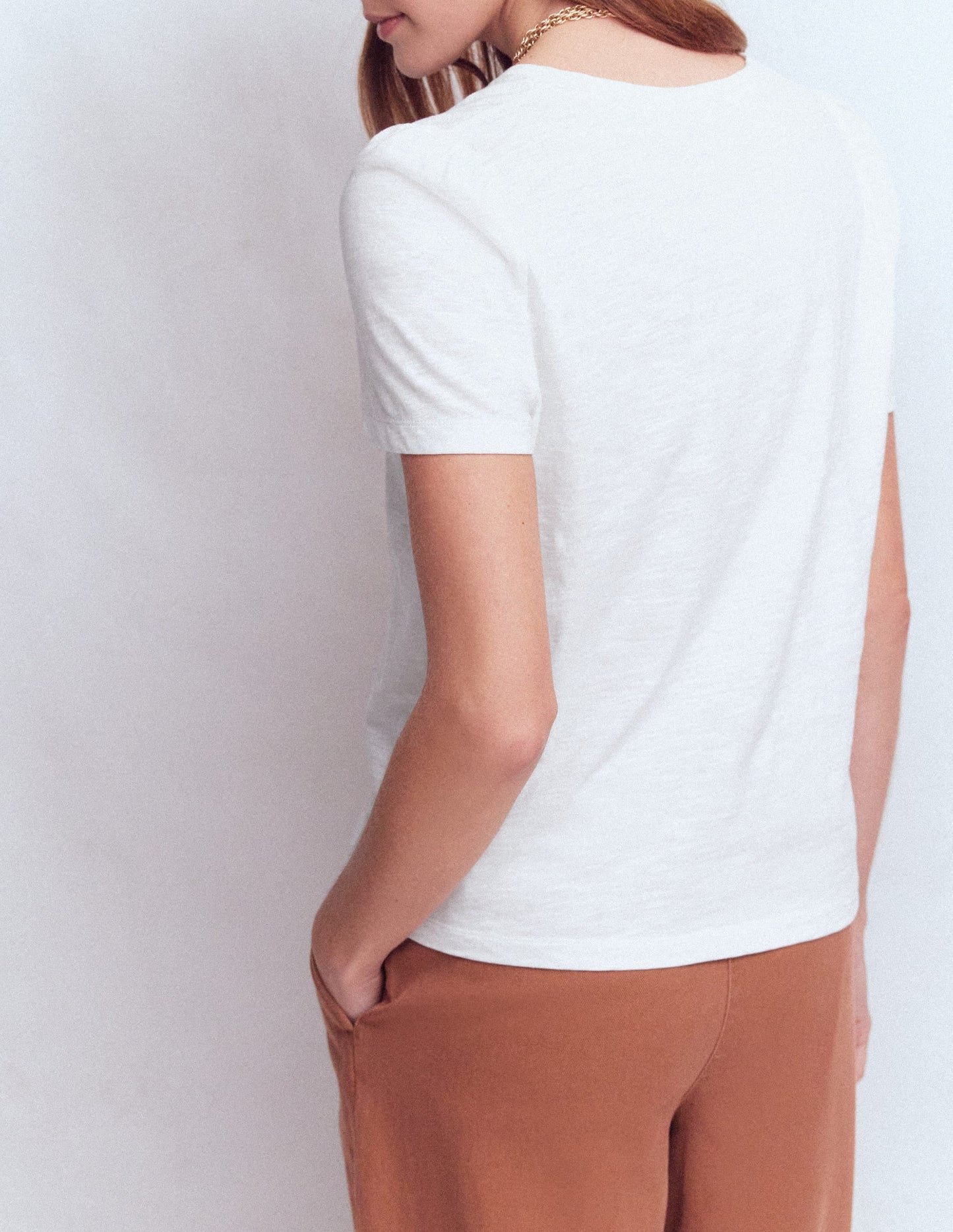 Sophie Puff Sleeve T-shirt-White