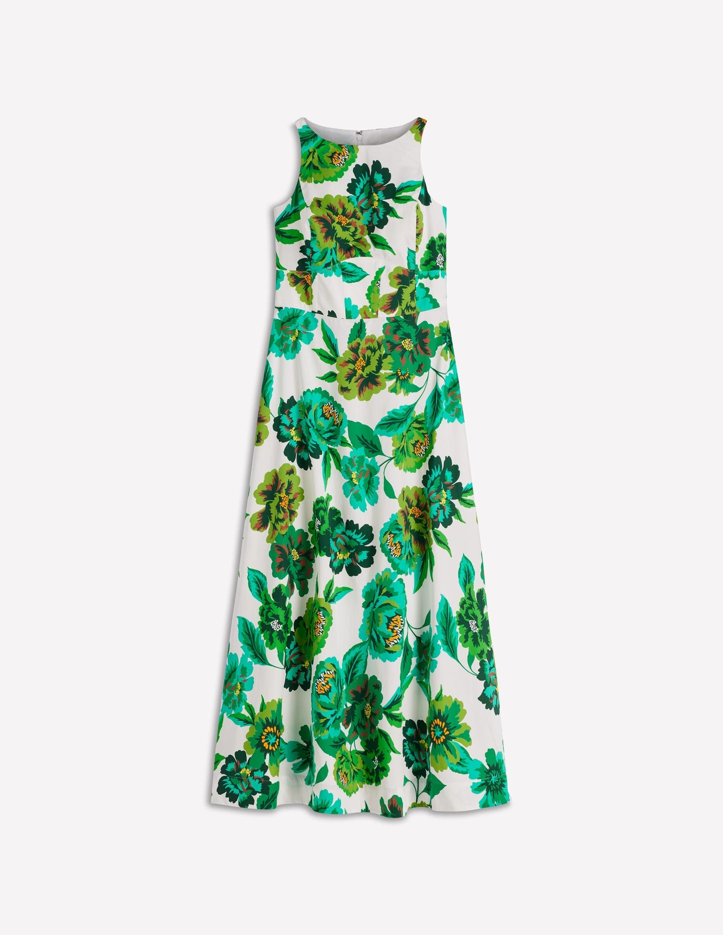 Silvia Boned Bodice Maxi Dress-Green Opulent Blossom