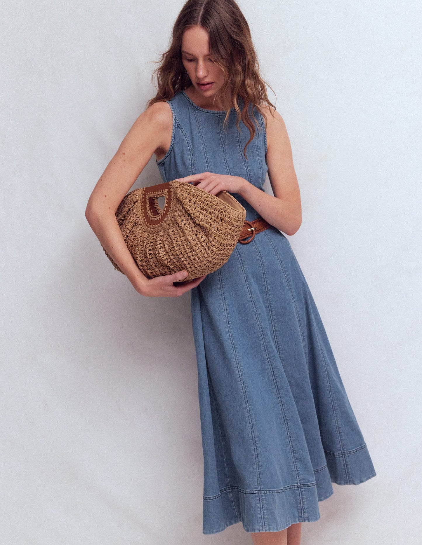 Annet Denim Midi Dress-Mid Vintage