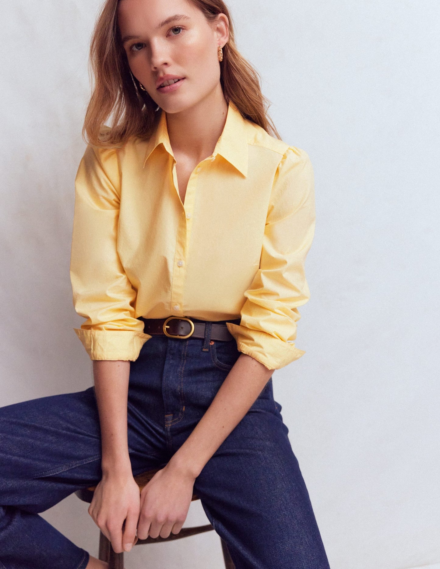 Cara Cotton Shirt-Buttercream