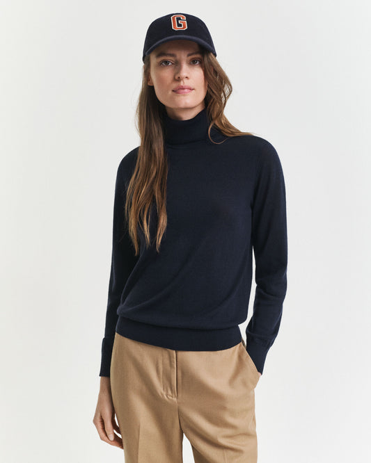 Rollkragenpullover aus extrafeiner Merinowolle