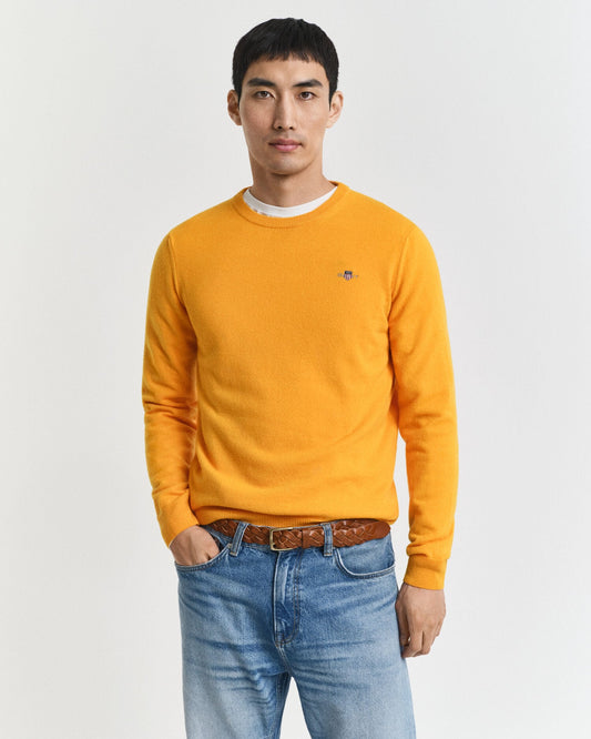 Feiner Lambswool-Pullover mit Rundhalsausschnitt