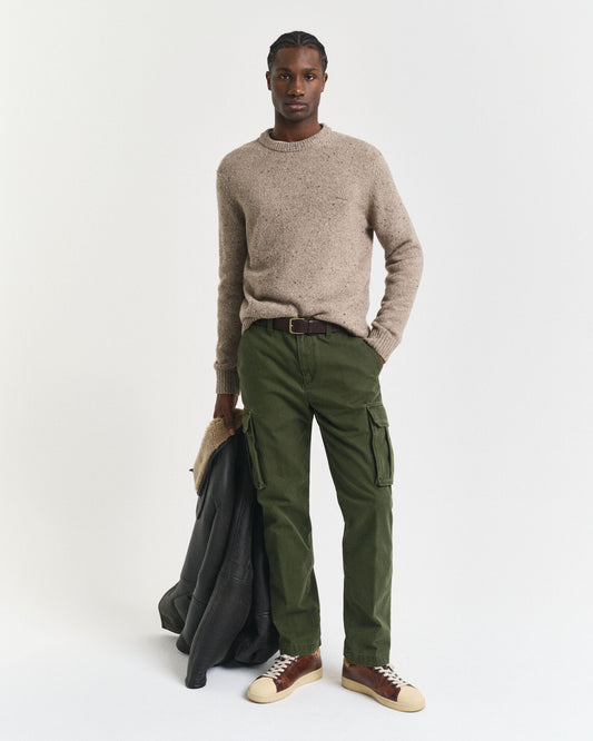Regular Fit Baumwoll-Twill-Cargohose